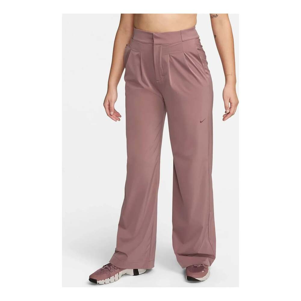 Nike Dri-Fit Women's Size Medium Stretch Muave Bliss Wide Leg Pleated Trouser